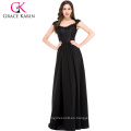 Grace Karin Ladies Ocasión Especial Vestidos sin mangas Long Negro Lace Vestidos de noche CL6127